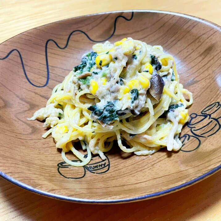 血糖値対策にも!牛乳でクリームパスタ☆